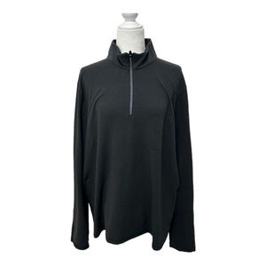 Faherty Brand Men's Forever Sweater Quarter Zip Black Size XL